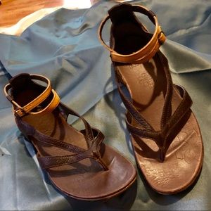 Merrell Lotta Brown Leather Gladiator Sandals